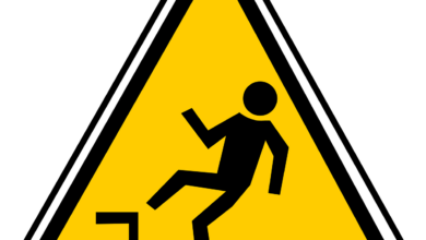 falling, hazard, warning