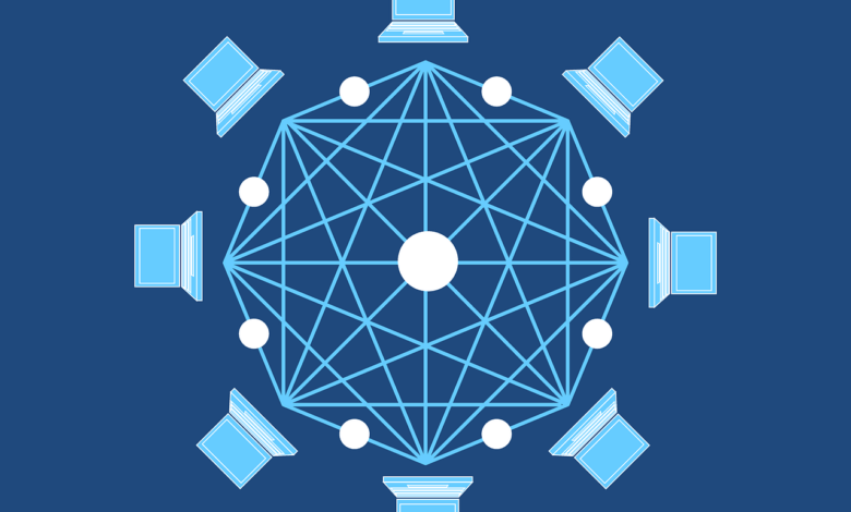 blockchain, block, chain, technology, computer, symbol, network, connection, web, commerce, currency, cryptocurrency, banking, financial, bitcoin, communication, blue computer, blue technology, blue laptop, blue network, blue community, blue communication, blue bank, blue web, blockchain, blockchain, blockchain, blockchain, blockchain