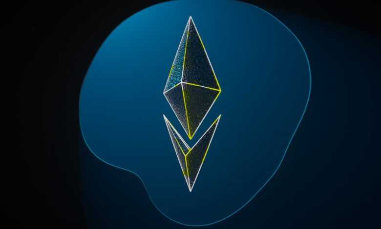 a stylized image of a blue and yellow diamond