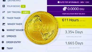 gold round coin on white background