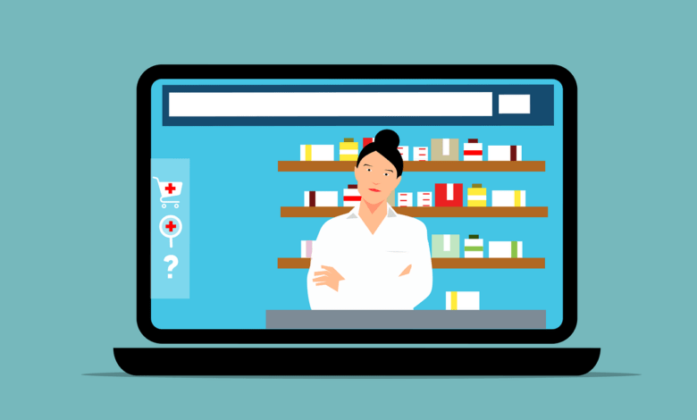 online, pharmacy, video