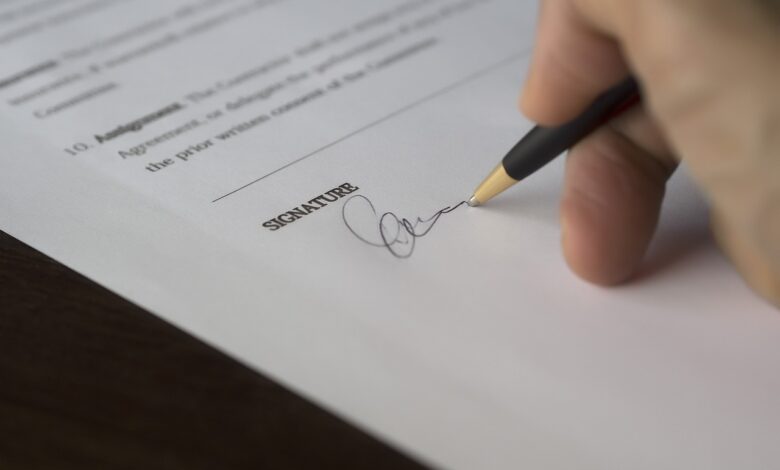 business, signature, contract