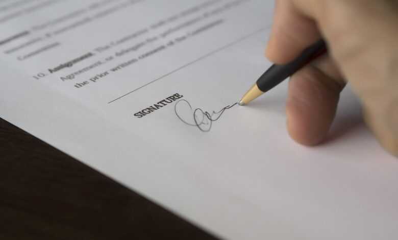 business, signature, contract