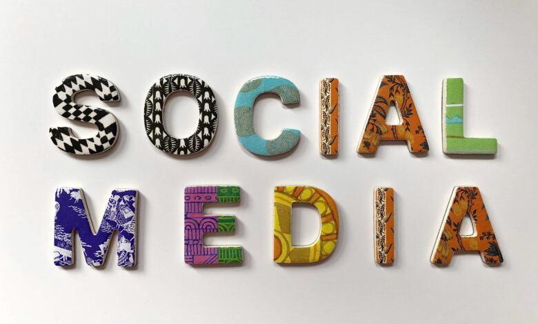 assorted-color social media signage
