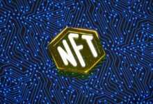 a logo with a blue background