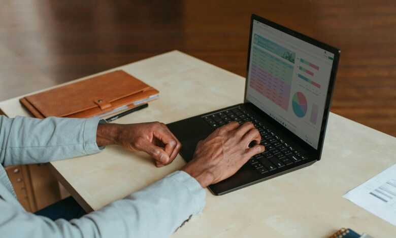 a person using a laptop