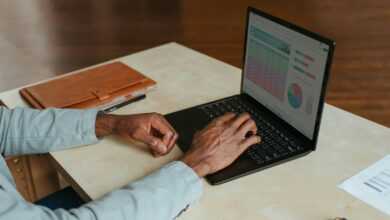 a person using a laptop