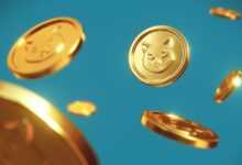 a gold coin with a dog face on it